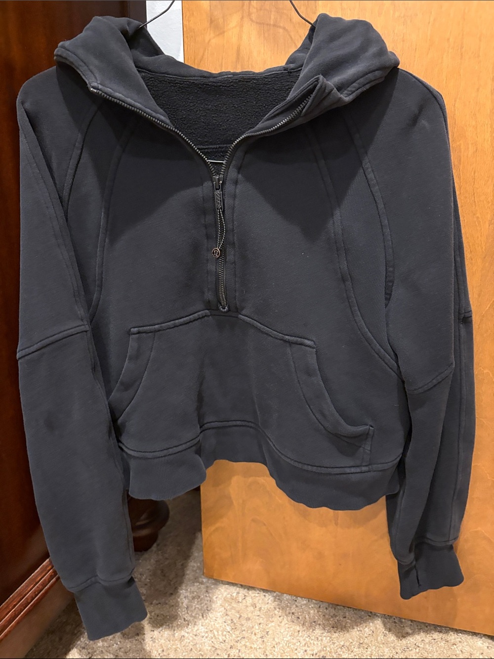Lululemon Black Scuba Oversized Half Zip Hoodie